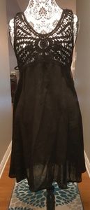 Lace Black tank/coverup